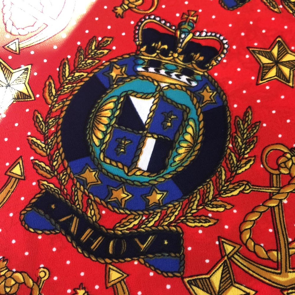 AHOY! SCARF 
NAUTICAL ANCHOR FASHION SCARF
EUC - Picture 9 of 10